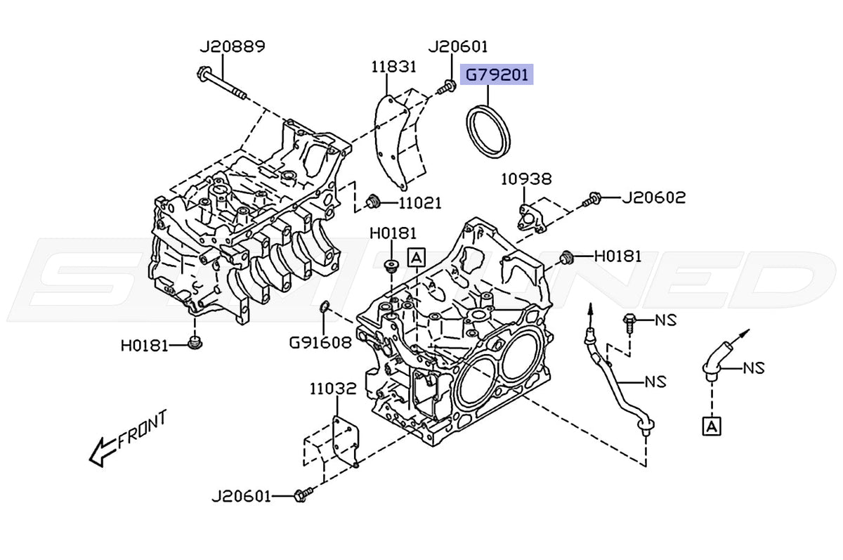 Subaru OEM Crankshaft Oil Seal for 2015-2022+ WRX (806792010)