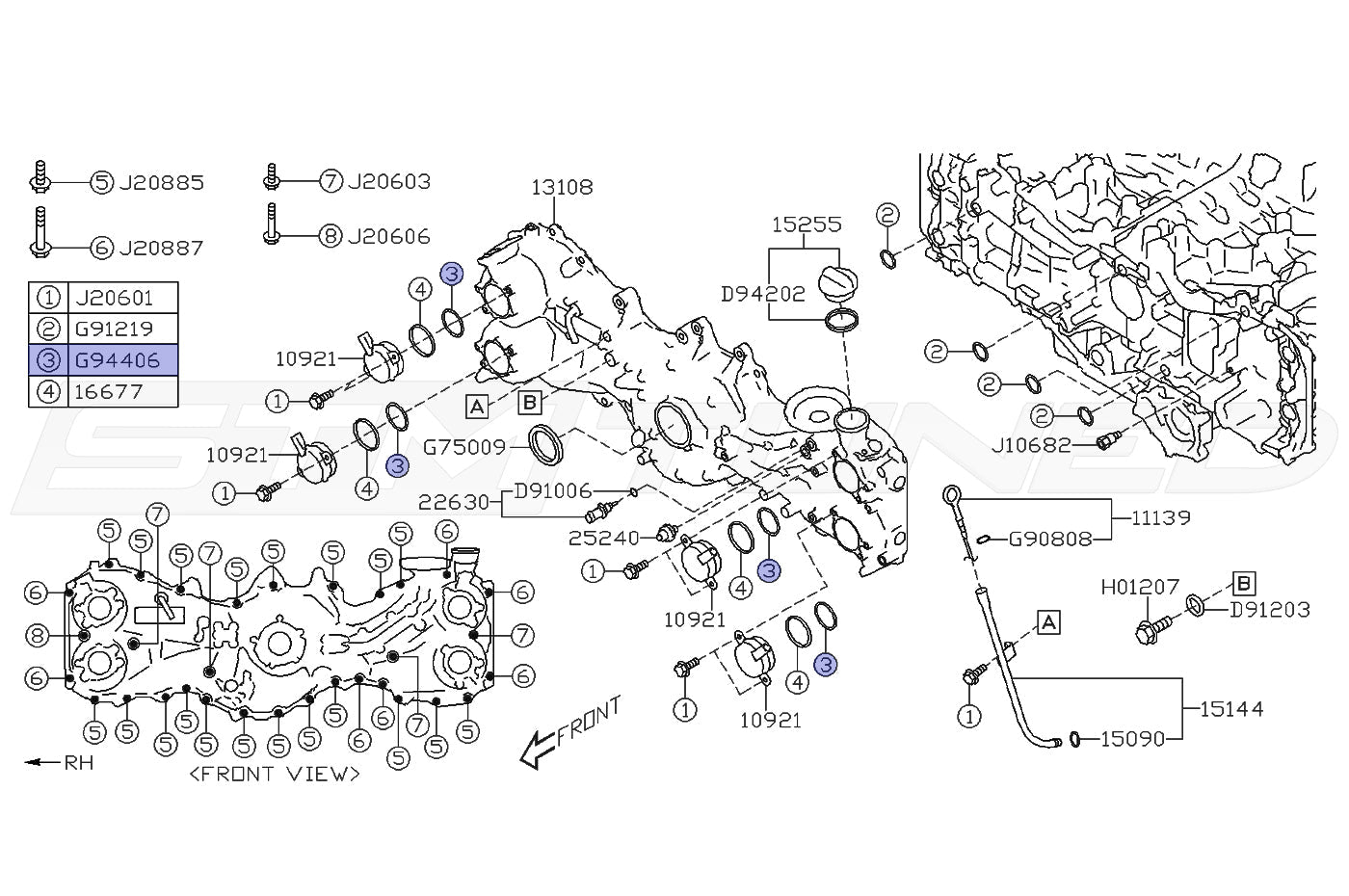 Subaru OEM Timing Cover Oring for 2015-2022+ WRX/BRZ (806944060)