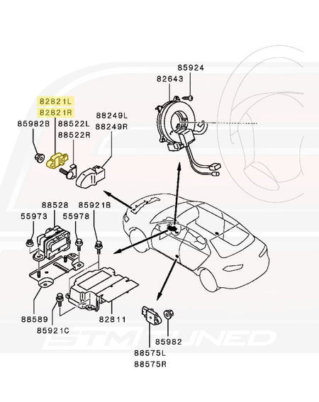 Mitsubishi OEM Front Impact Air Bag Sensor for Evo X