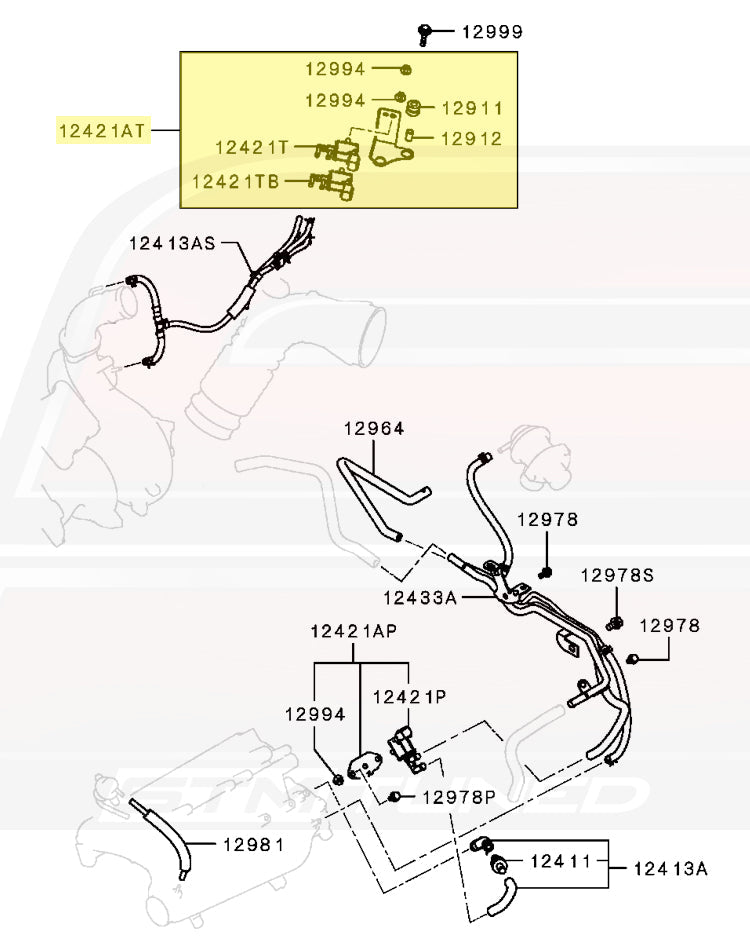 Mitsubishi OEM Emission Solenoid Valve for Evo X (8657A036)