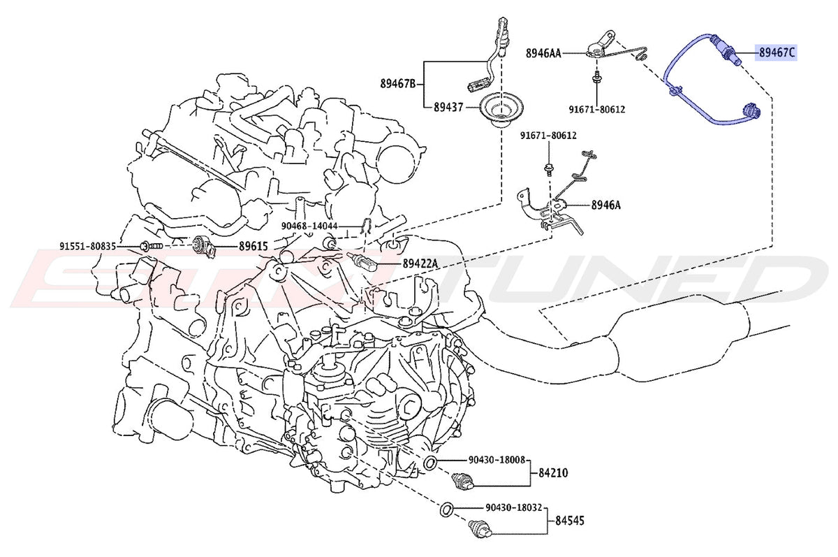 Toyota OEM Oxygen Sensor (Downpipe) for 2023+ Corolla GR (8946712360)