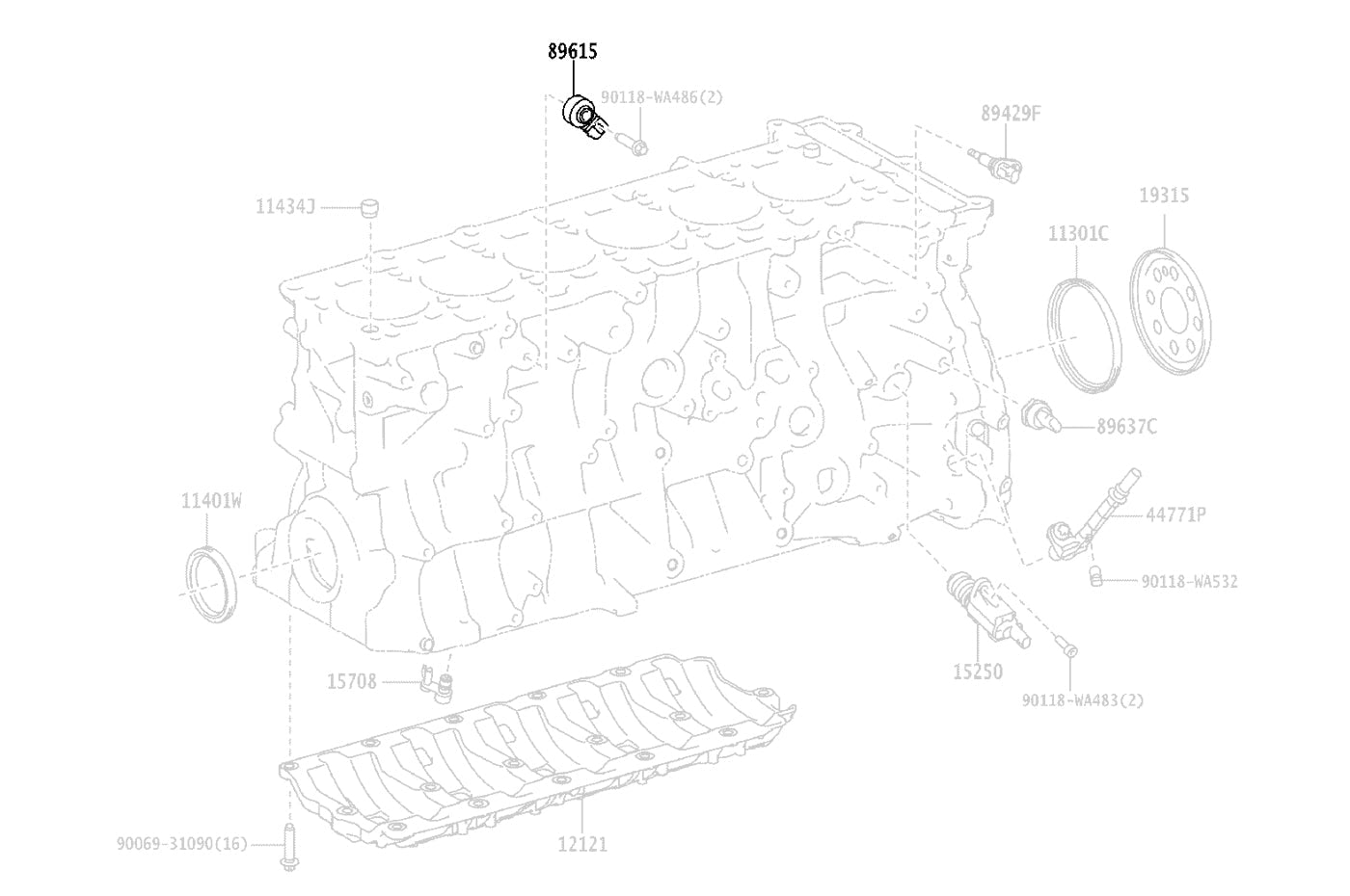 Toyota OEM Knock Sensor for 2020 Supra (89615WAA01)