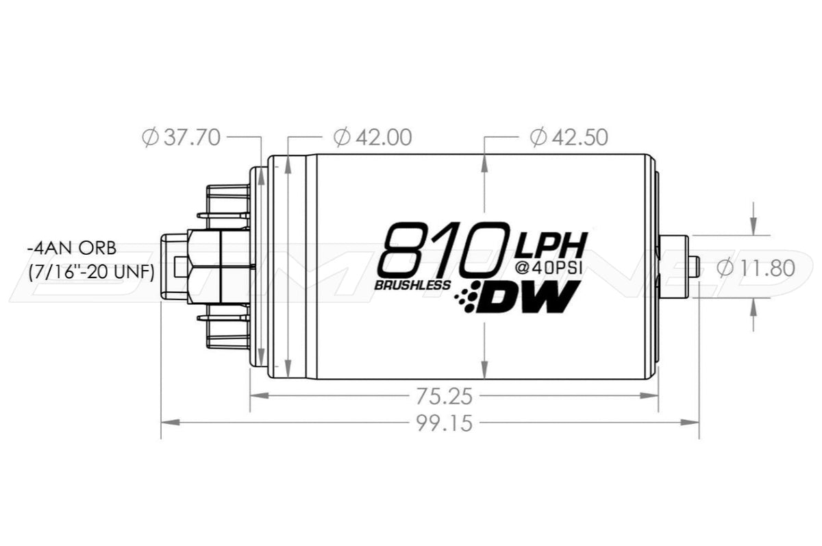 DeatschWerks DW810 810LPH In-Tank Fuel Pump & Install Kit (9-811-1002)