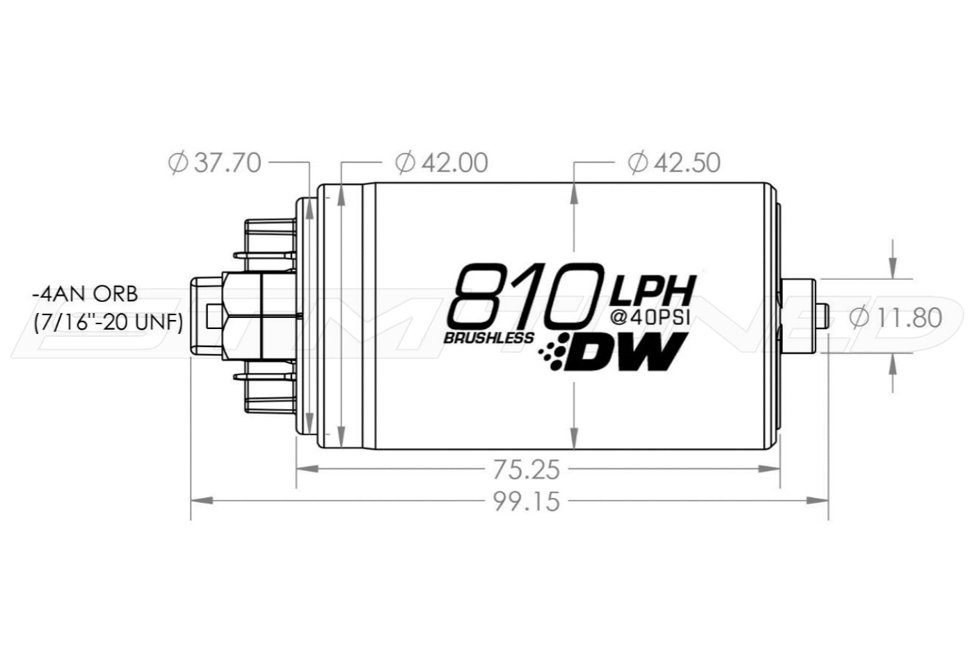 DeatschWerks DW810 810LPH In-Tank Fuel Pump & Install Kit (9-811-1002)