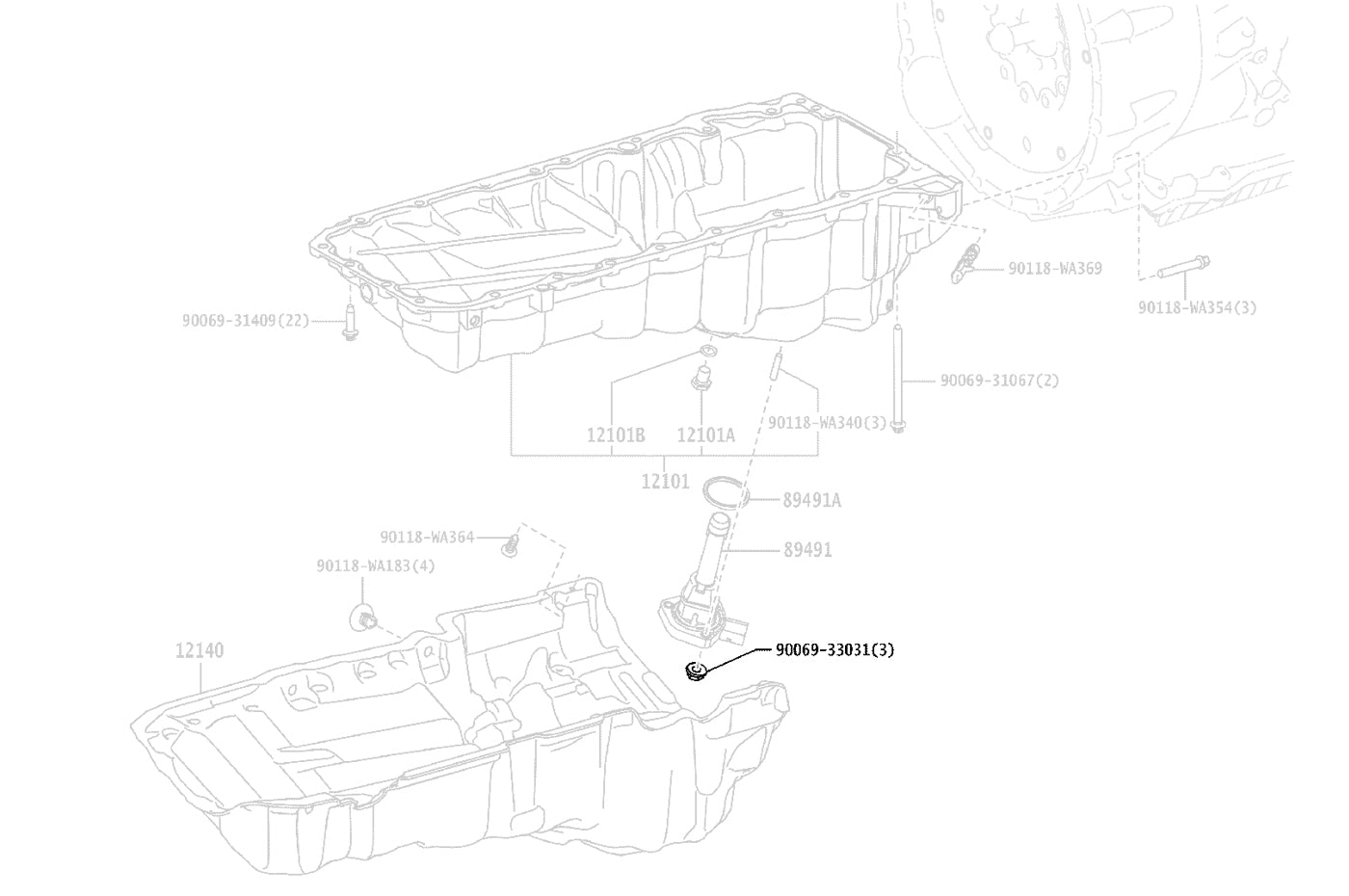 Toyota OEM Engine Oil Level Sensor Nut for 2020 Supra (9006933031)