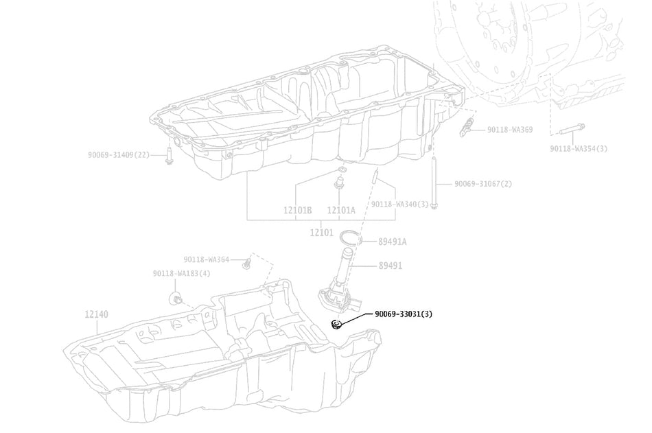 Toyota OEM Engine Oil Level Sensor Nut for 2020 Supra (9006933031)
