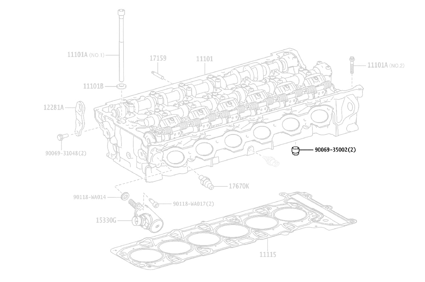Toyota OEM Cylinder Head Pin Ring for 2020 Supra (9006935002)