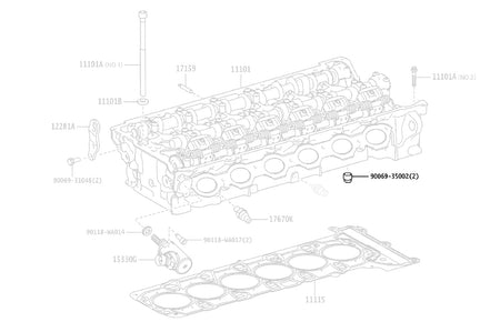 Toyota OEM Cylinder Head Pin Ring for 2020 Supra (9006935002)