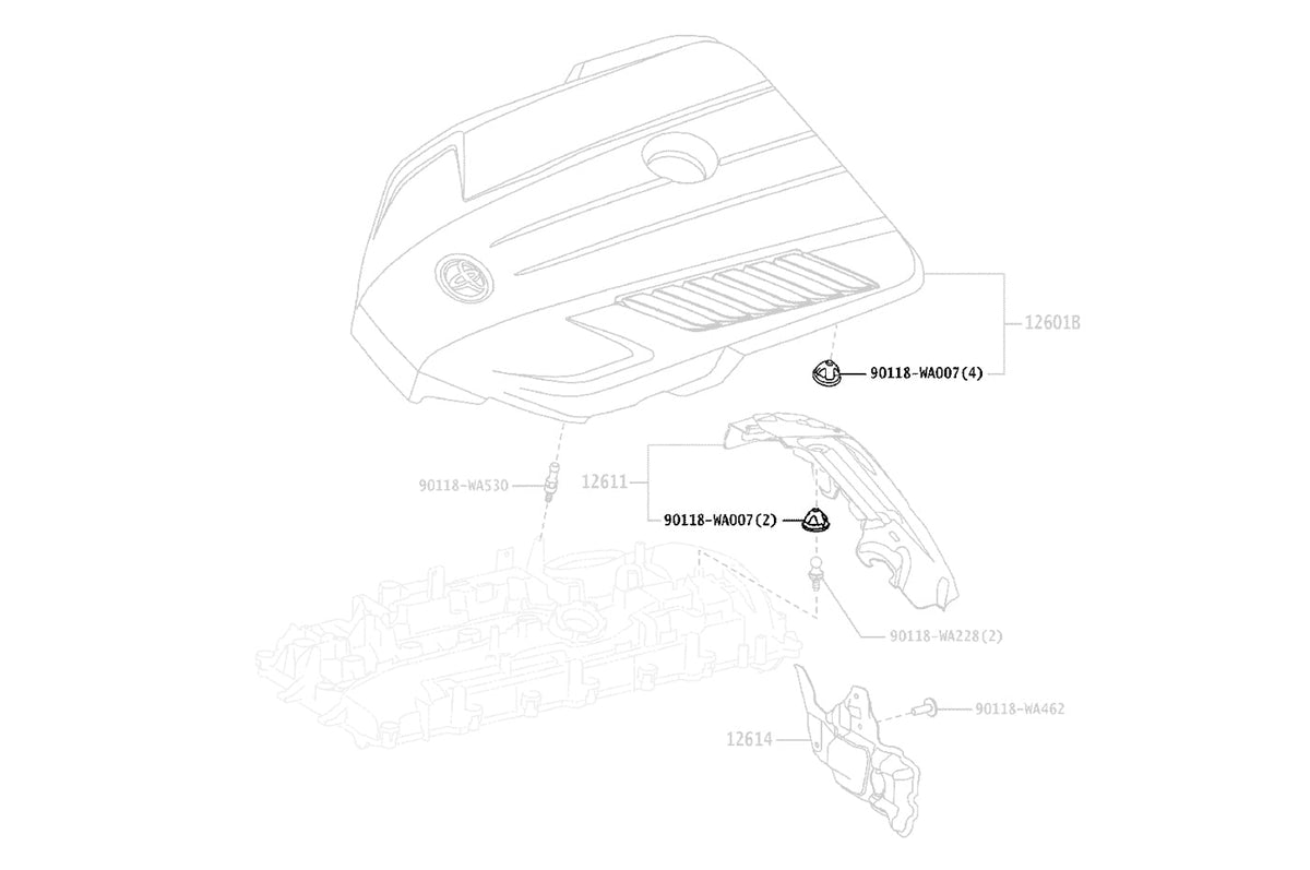 Toyota OEM Engine Cover Bump Stop for 2020 Supra (90118WA007)