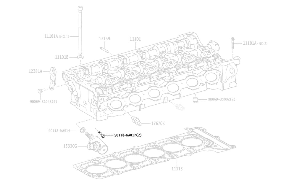 Toyota OEM Cylinder Head Servo Motor Bolt for 2020 Supra (90118WA017)