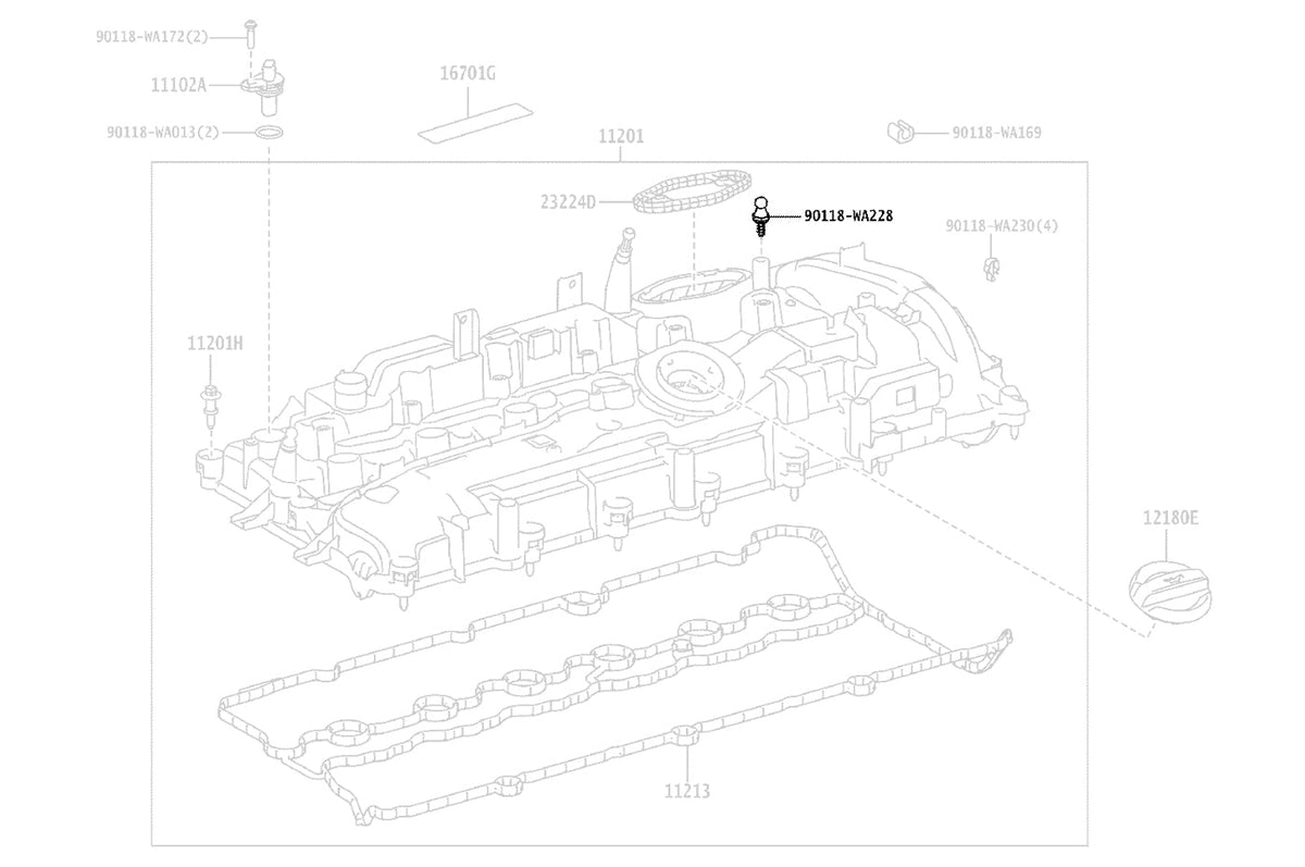 Toyota OEM Valve Cover Ball Pin for 2020 Supra (90118WA228)