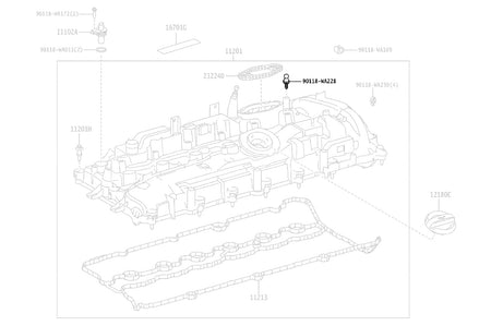 Toyota OEM Valve Cover Ball Pin for 2020 Supra (90118WA228)