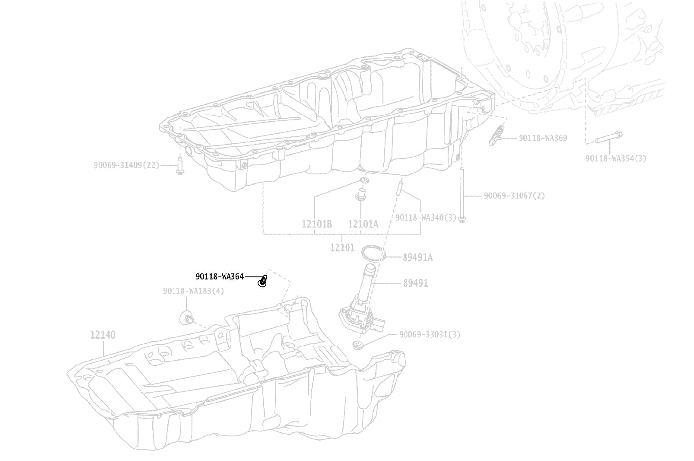 Toyota OEM Engine Oil Pan Cover Clip for 2020 Supra (90118WA364)