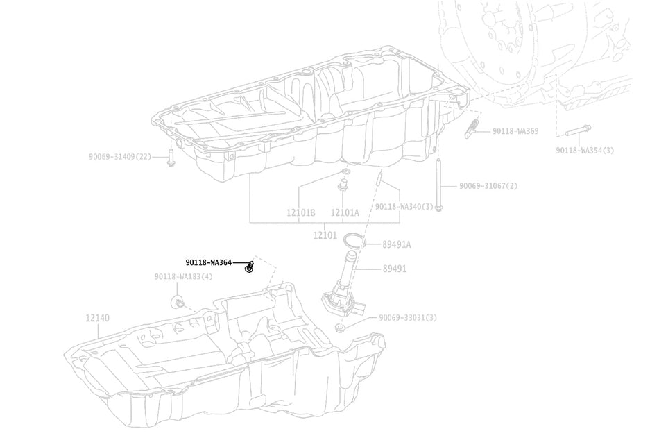 Toyota OEM Engine Oil Pan Cover Clip for 2020 Supra (90118WA364)