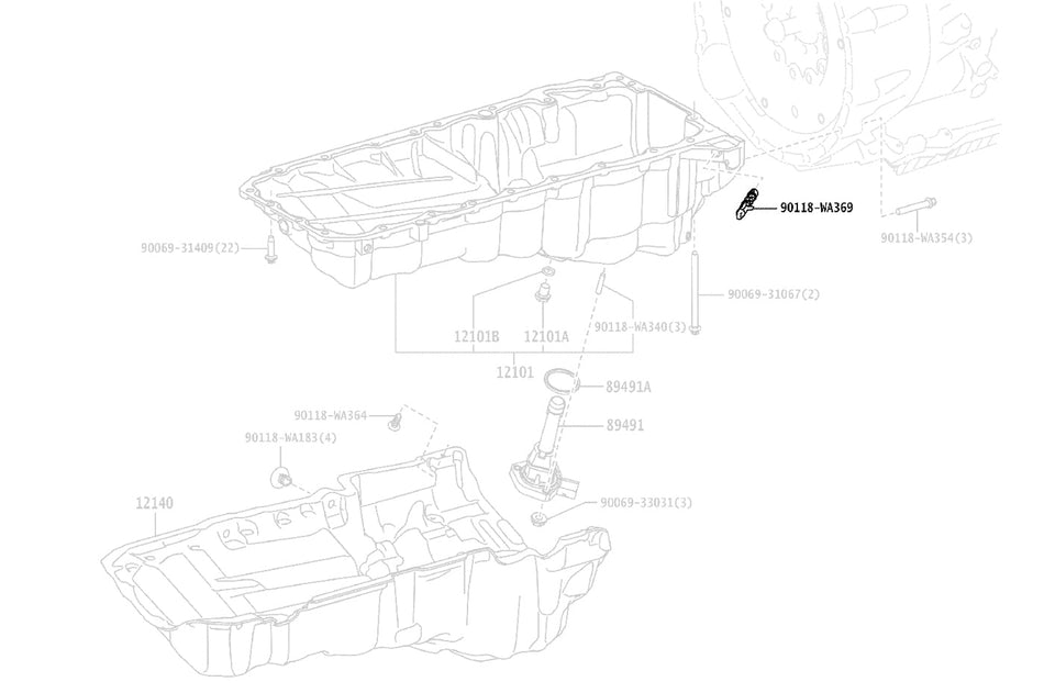 Toyota OEM Engine Oil Pan Blind Plug for 2020 Supra (90118WA369)