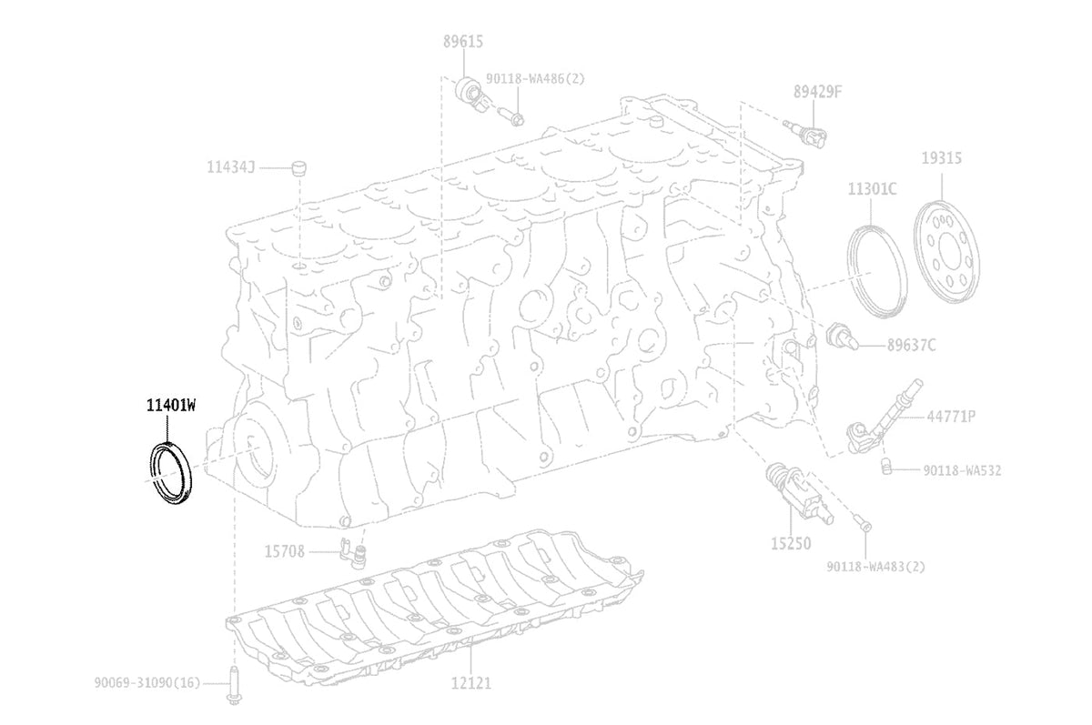 Toyota OEM Front Crankshaft Oil Seal for 2020 Supra (90118WA385)