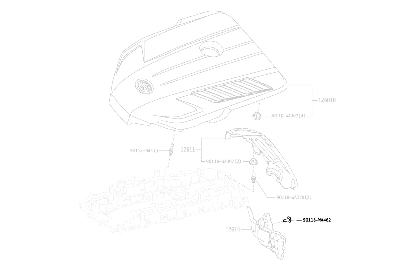 Toyota OEM Timing Cover Screw for 2020 Supra (90118WA462)
