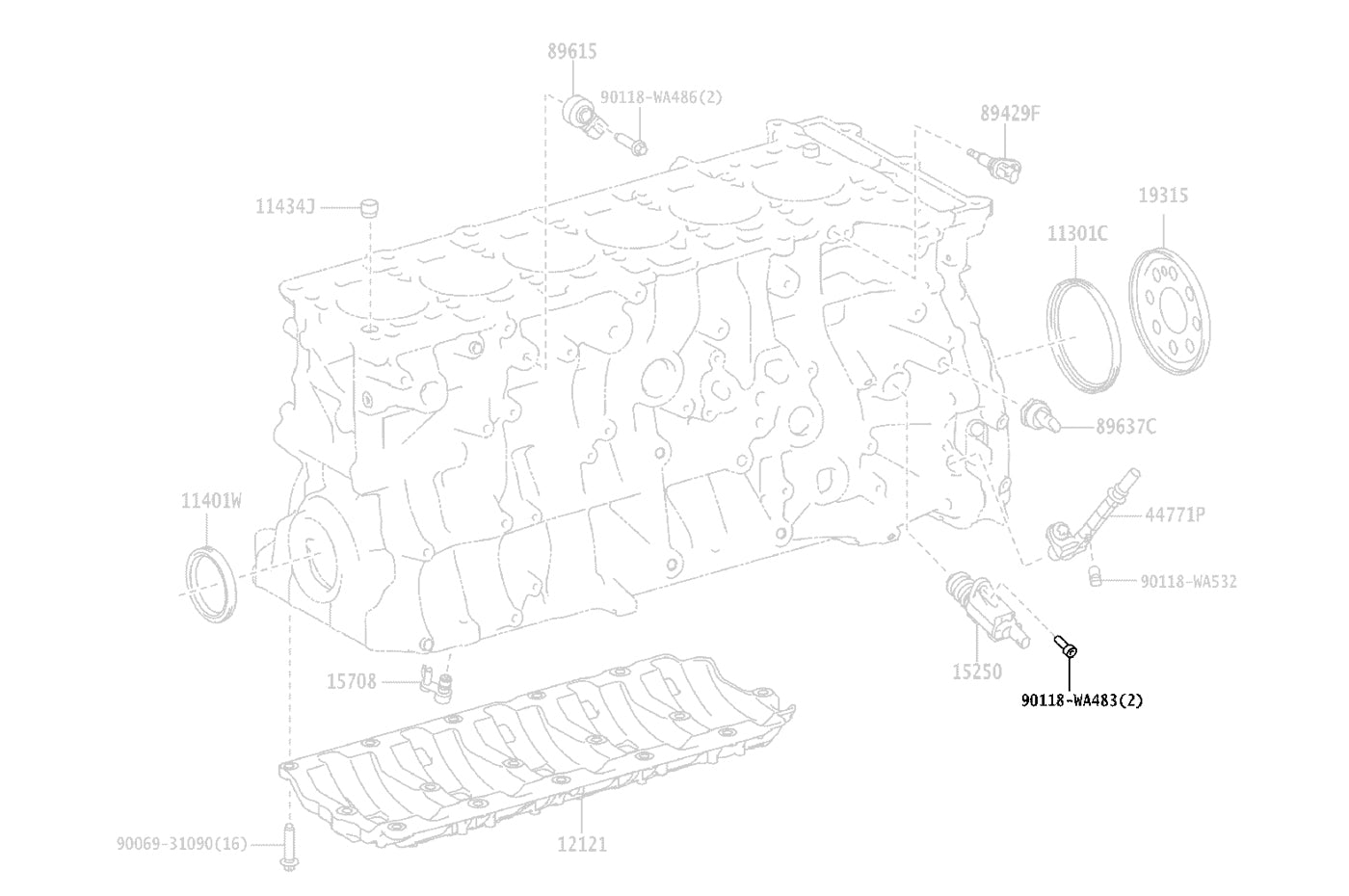 Toyota OEM Oil Pressure Valve Screw for 2020 Supra (90118WA483)