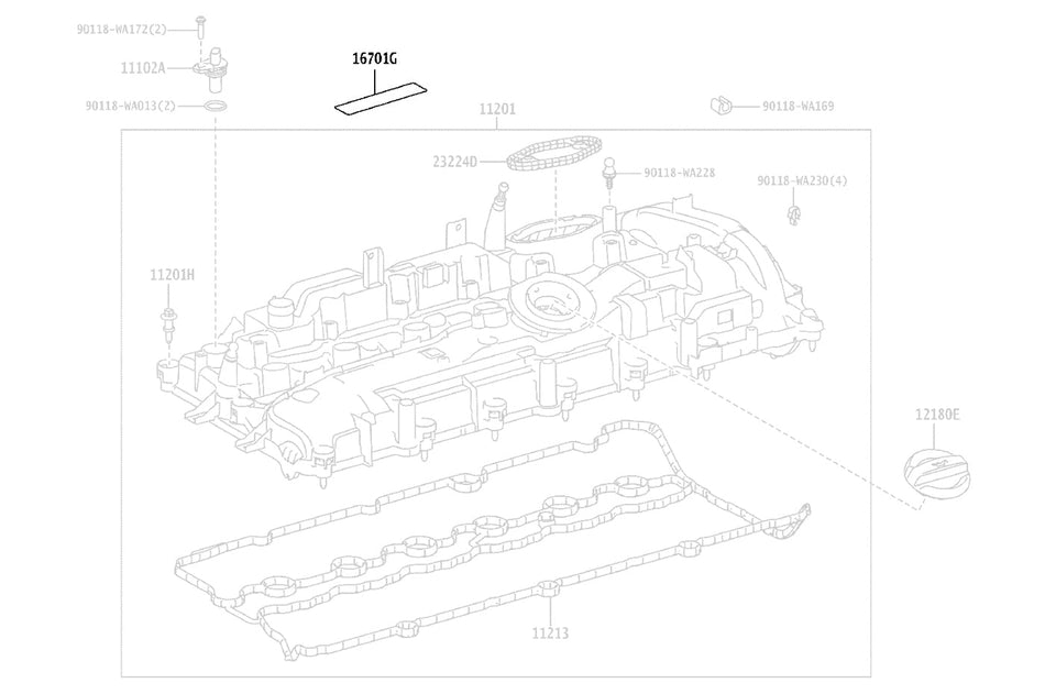 Toyota OEM Valve Cover Caution Label for 2020 Supra (90118WA549)