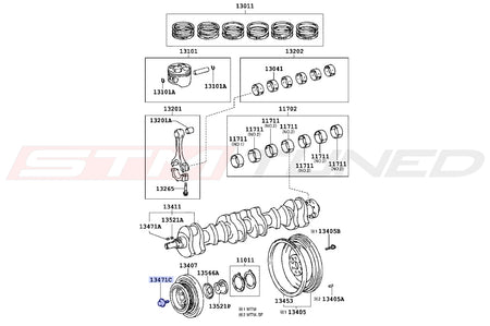 Toyota OEM Crankshaft Pulley Bolt for MK4 Supra (9011918002)