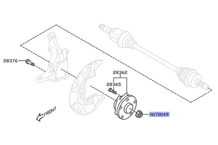 2022 WRX Front Axle Diagram