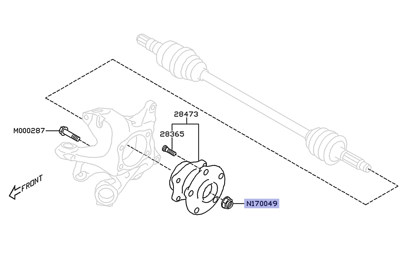 2022 WRX Rear Axle Diagram