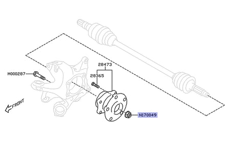 2022 WRX Rear Axle Diagram