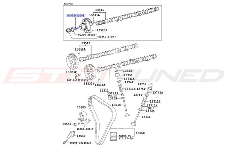 Toyota OEM VVTi Cam Pulley Bolt for MK4 Supra (9040212006)