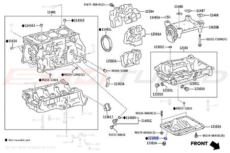 2023 Corolla GR Oil Pan Diagram