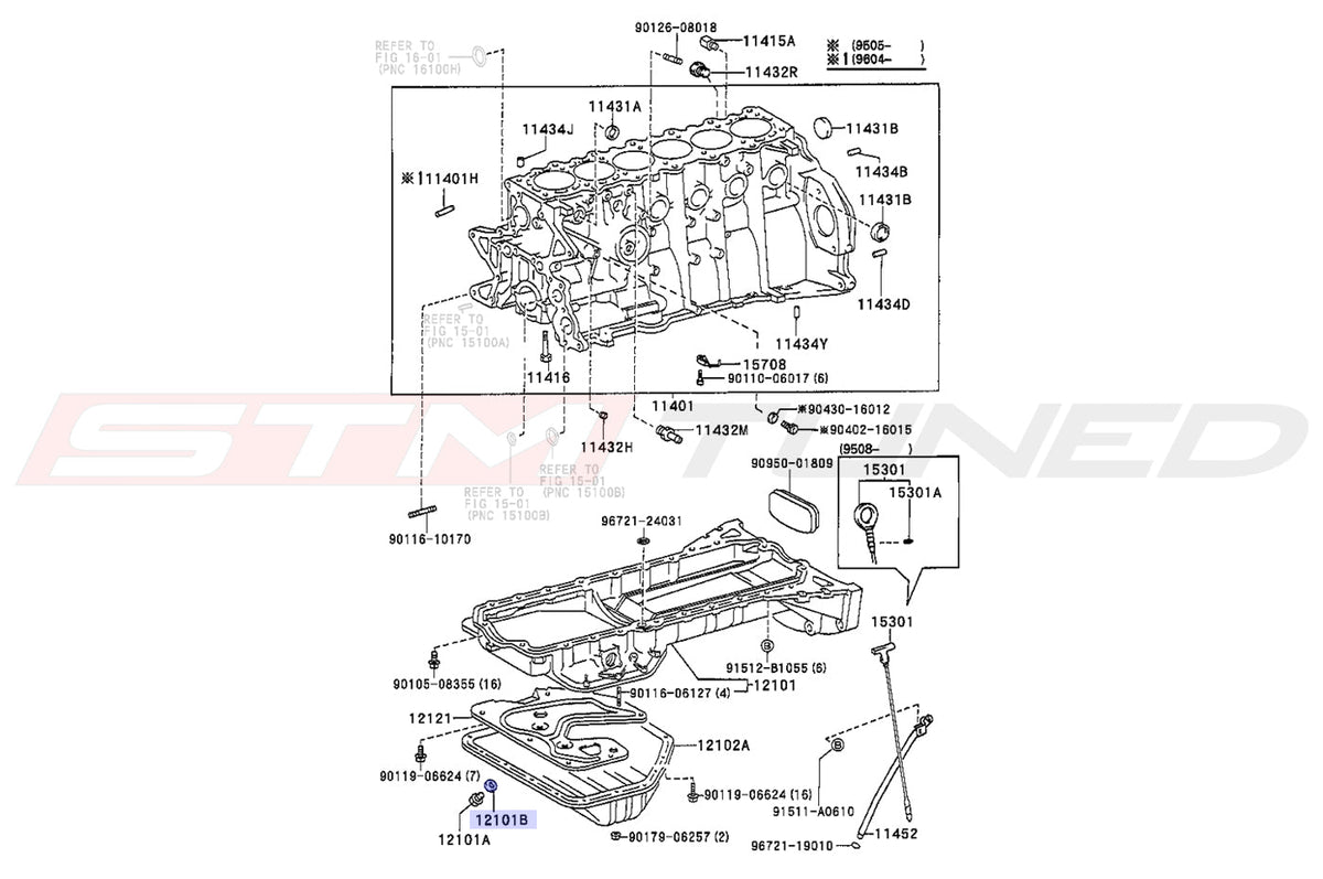 MK4 Supra Oil Pan Diagram