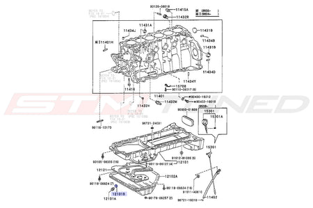 MK4 Supra Oil Pan Diagram