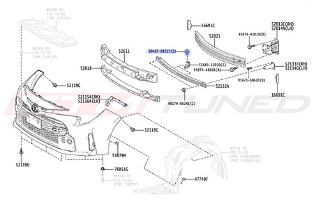 Toyota OEM Bumper Bar Clip for 2023+ Corolla GR (9046708217)