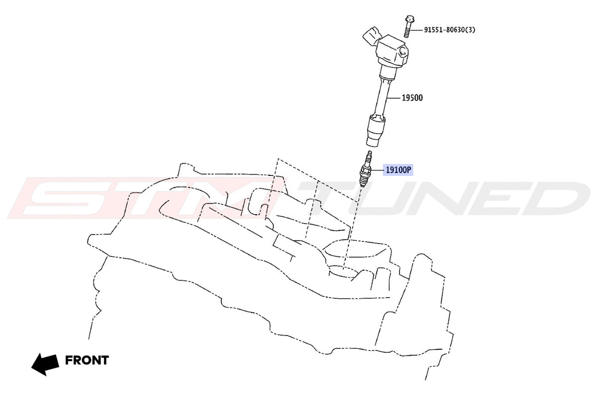 2023+ Corolla GR Spark Plug Diagram Example
