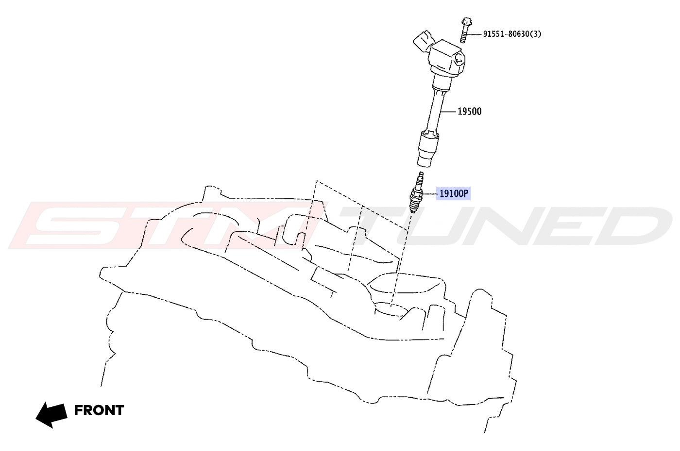2023+ Corolla GR Spark Plug Diagram Example