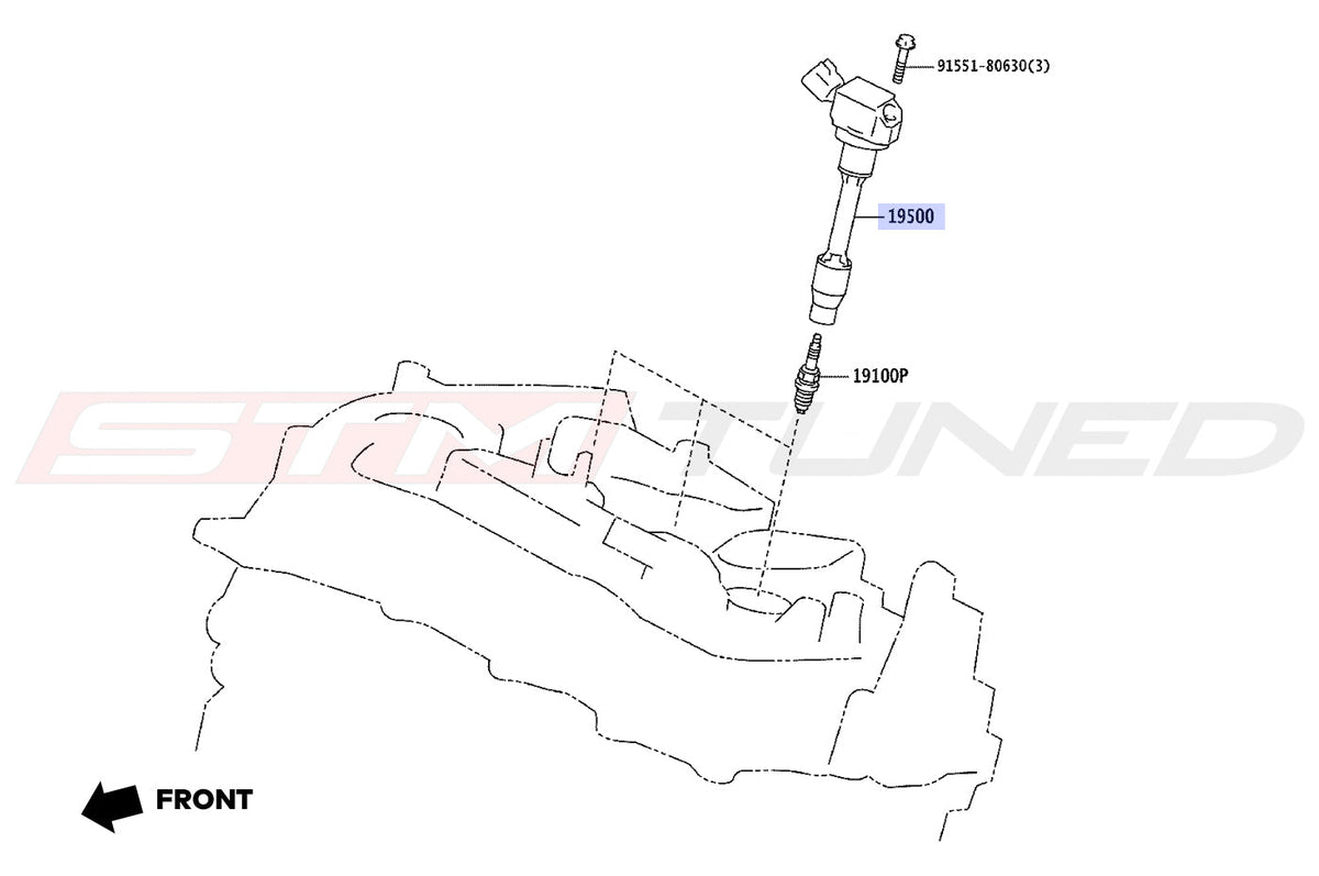 Toyota OEM Ignition Coil for 2023+ Corolla GR (90919A2010)