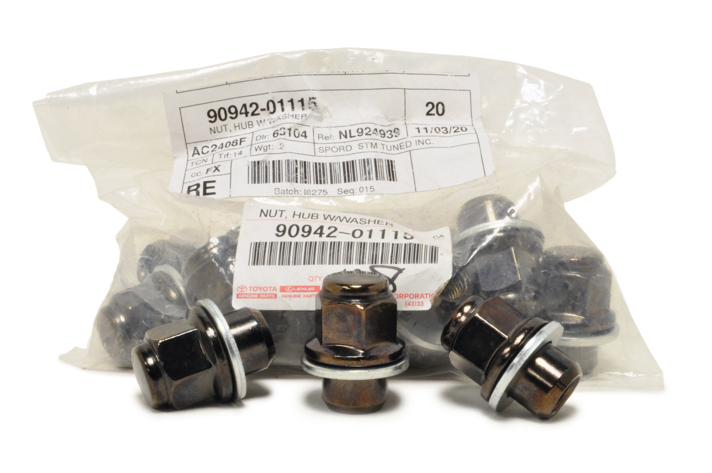 Lexus IS300 OEM Black Chrome Lug Nut (90942-01115)