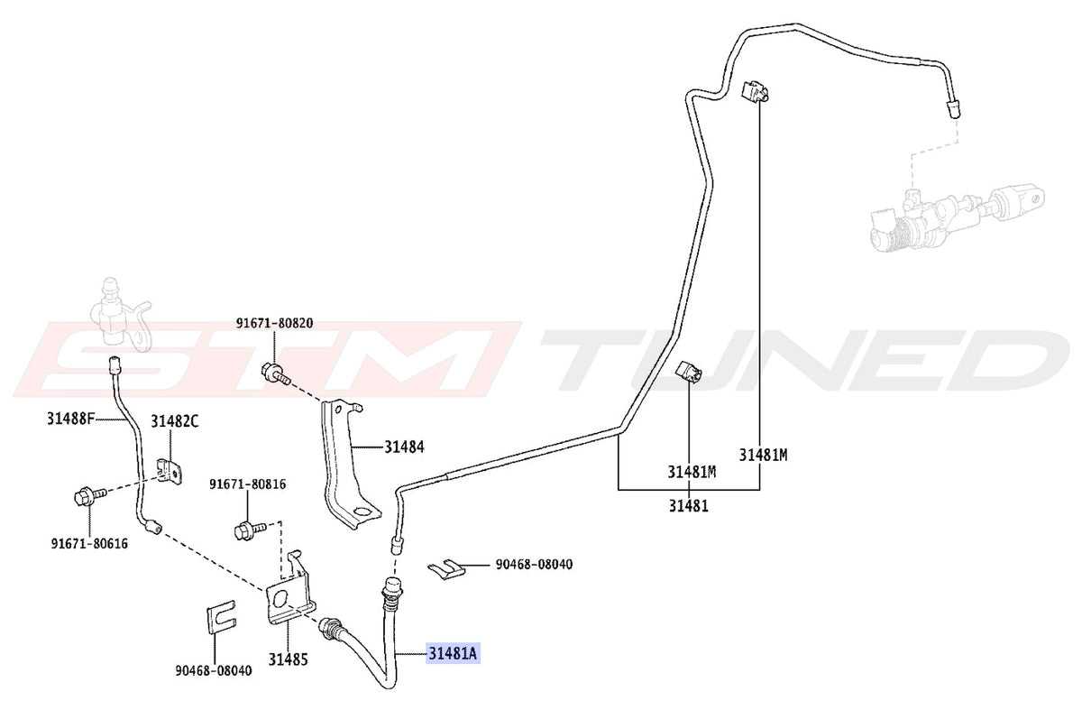 Toyota OEM Clutch Line for 2023+ Corolla GR (90947A2123)