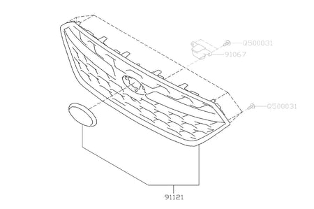 Subaru OEM Front Grey Grille for 2022 WRX (91121VC200)
