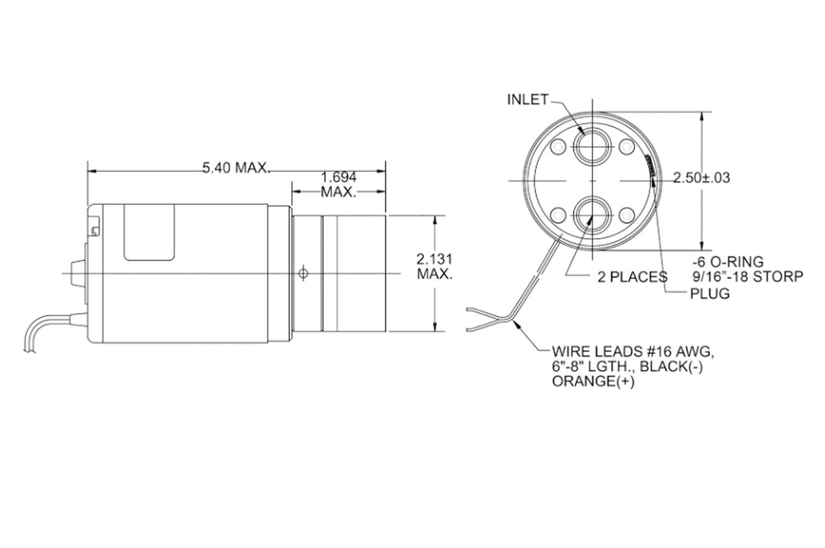 Weldon High Temperature Oil Pumps (9200-A) Schematic