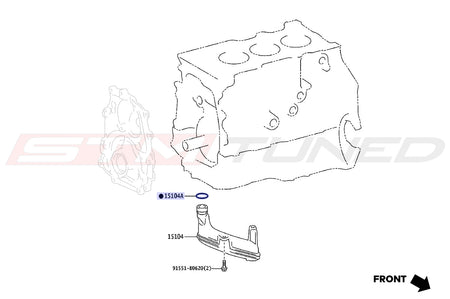 Toyota OEM Oil Pump Strainer Oring for Corolla GR (9672124025)