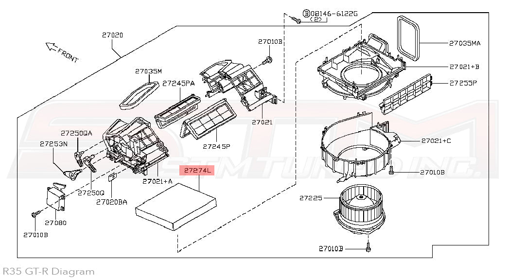 999A2-VX000 Nissan Cabin Air Filter - R35 GTR