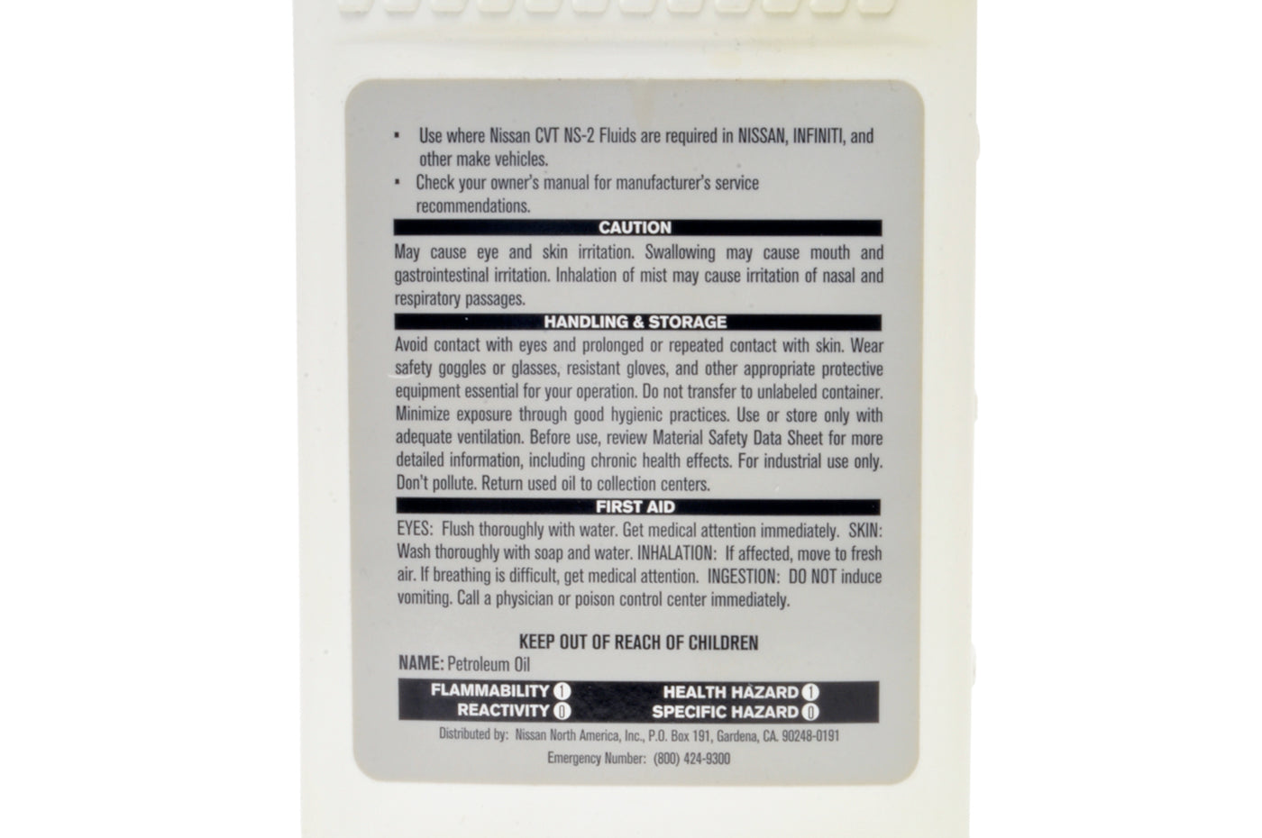 Nissan OEM NS-2 CVT Fluid (999MP-NS200P)