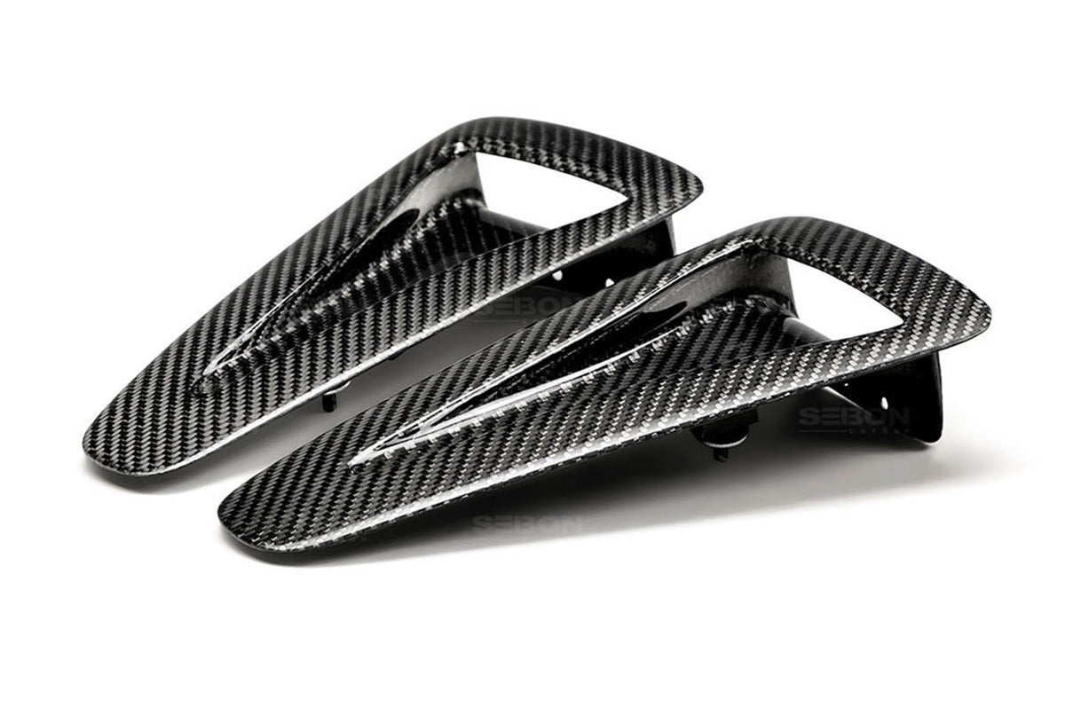 AD0910NSGTR-OE Seibon R35 GTR Carbon Fiber Hood Vent Air Ducts