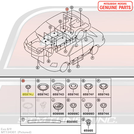 Mitsubishi Body Plugs - Evo 7/8/9