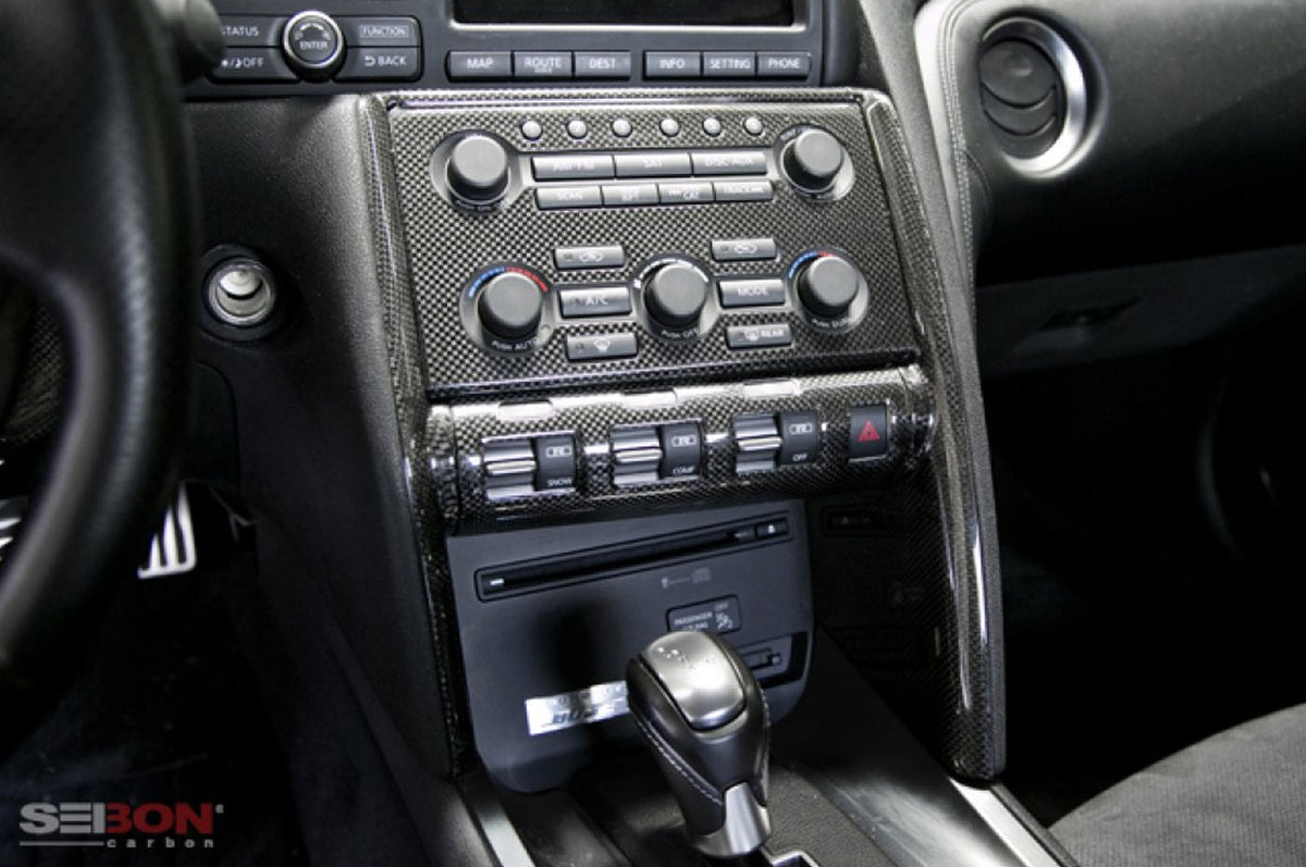 Seibon Carbon Fiber Center Control Dash Trim Set for R35 GTR (CFI0910NSGTR-A)