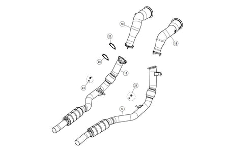 Akrapovic Stainless Downpipes for 2020 Audi RSQ8 (DP/L-AU/SS/2)