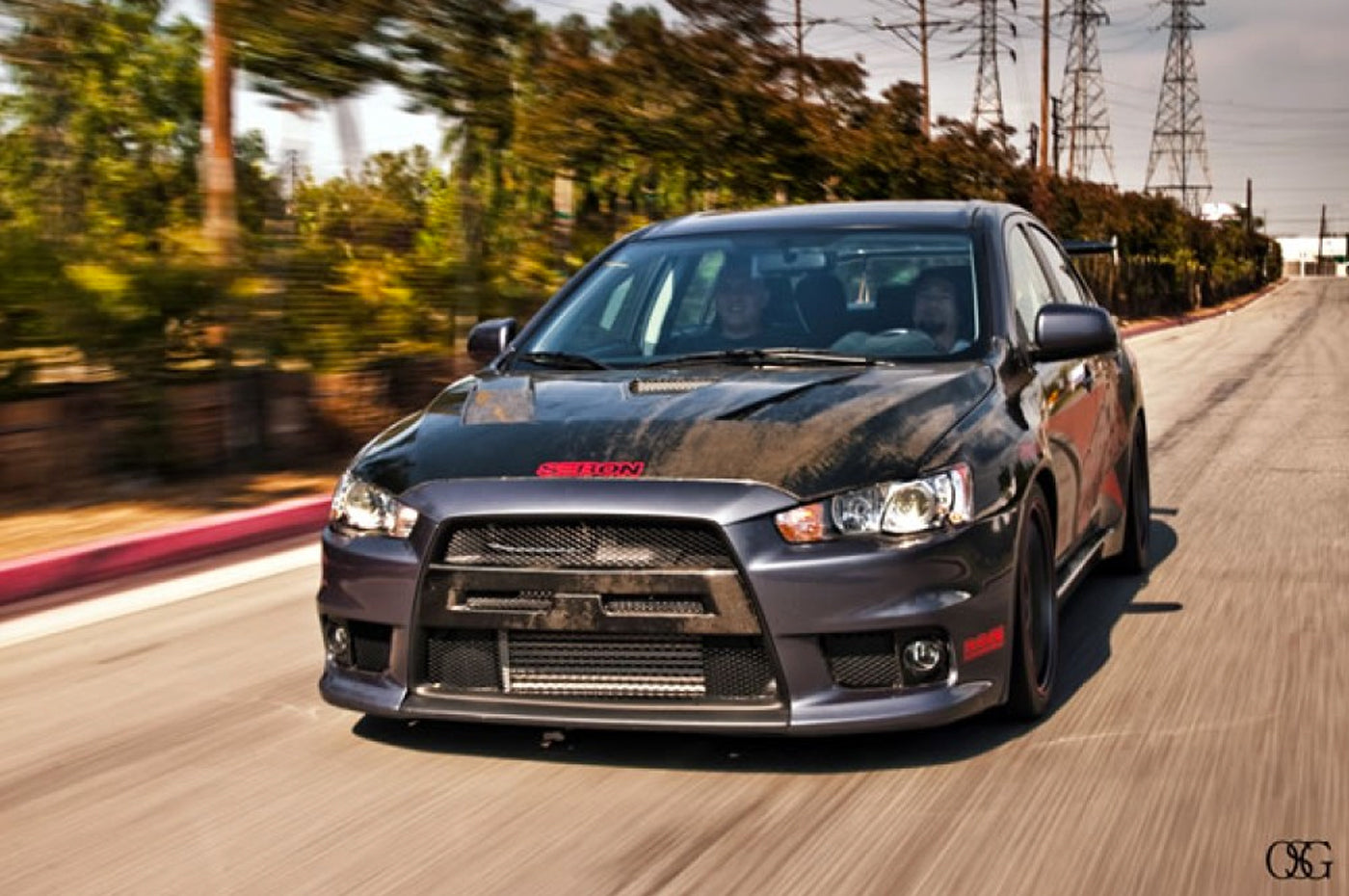 Seibon Carbon Fiber Front Grille (Shaved) for Evo X (FG0809MITEVOX-S)