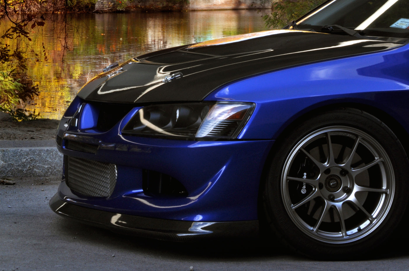 Seibon Carbon Fiber Front Lip DL Style for Evo 8 (FL0305MITEVO8-DL)