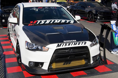 Seibon Carbon Fiber Front Lip OEM-Style for Evo X (FL0809MITEVOX-OE)