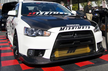 Seibon Carbon Fiber Front Lip OEM-Style for Evo X (FL0809MITEVOX-OE)